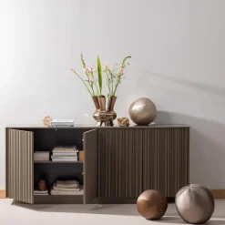 Woood Rodeo Bal Kussen Klein Metallic Warm Bruin