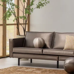 Woood Rodeo 3-Zits Bank Metallic Koper Bruin
