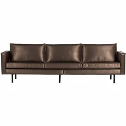 Woood Rodeo 3-Zits Bank Metallic Koper Bruin