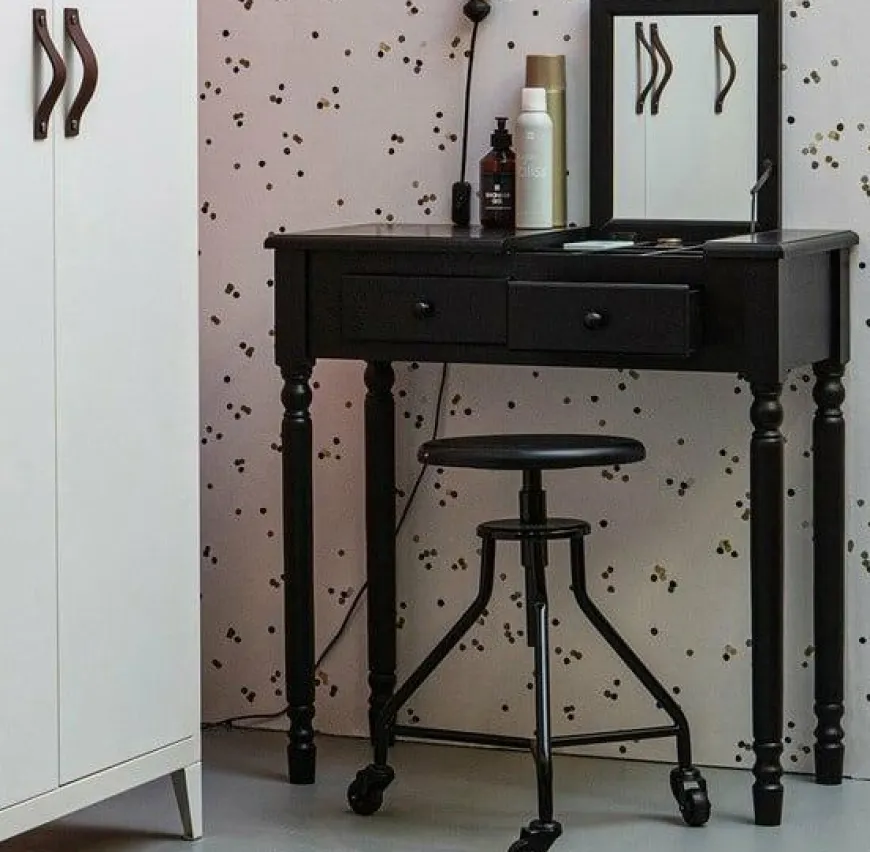 Woood Romy Hal/kaptafel Hout Zwart