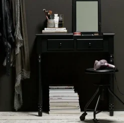 Woood Romy Hal/kaptafel Hout Zwart