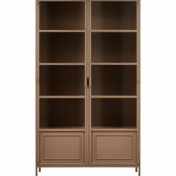 Woood Ronja vitrinekast xl metaal military brown