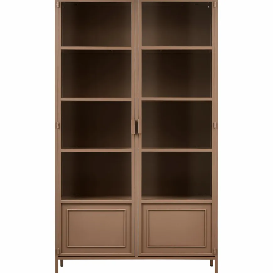 Woood Ronja vitrinekast xl metaal military brown