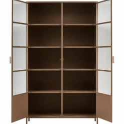 Woood Ronja vitrinekast xl metaal military brown