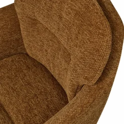 Woood RUNA eetkamerstoel chenille caramel bruin/geel
