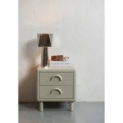 Woood Rune ladekast/nachtkastje 2 lades metaal zand