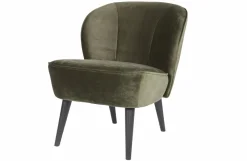 Woood Sara Fauteuil Fluweel Warm Groen
