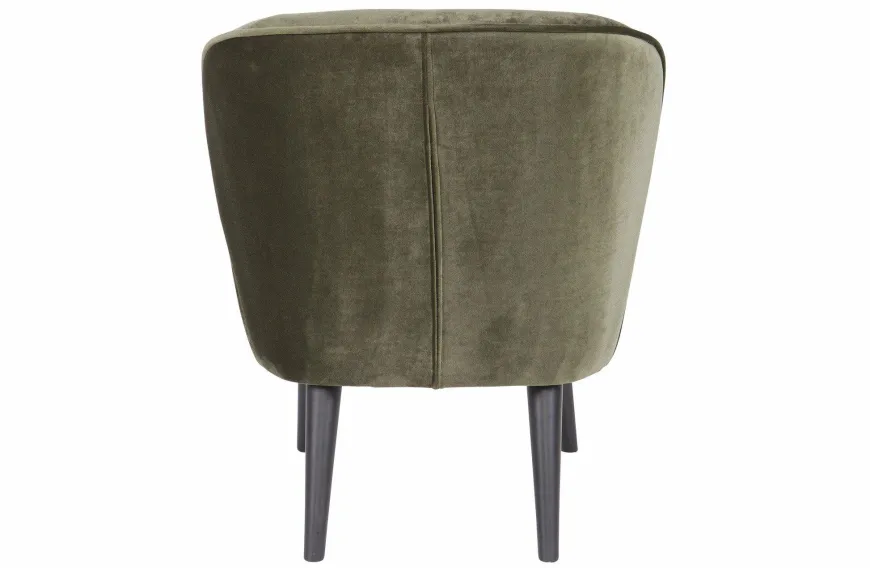 Woood Sara Fauteuil Fluweel Warm Groen
