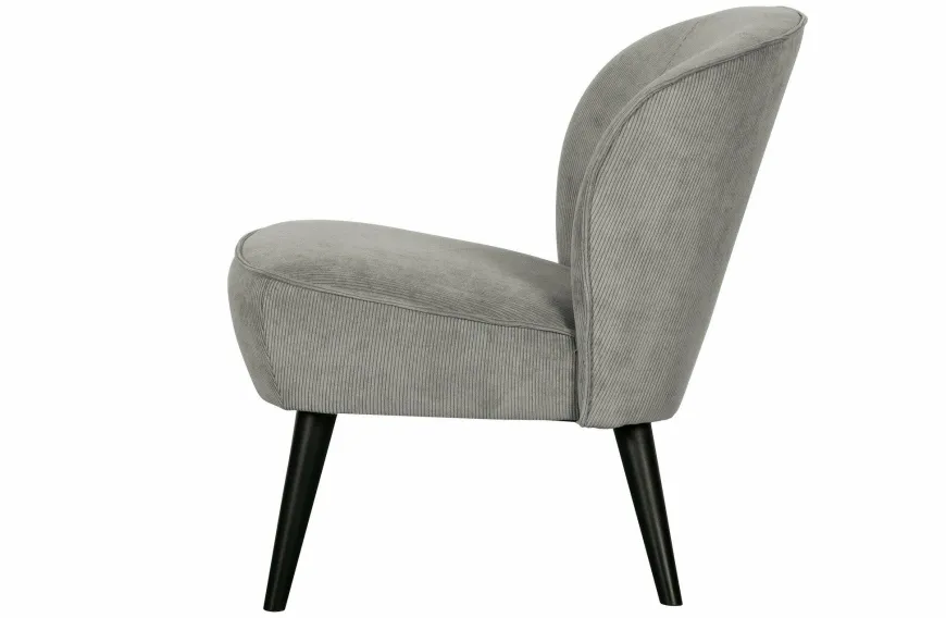 Woood Sara Fauteuil Ribstof Vergrijsd Groen