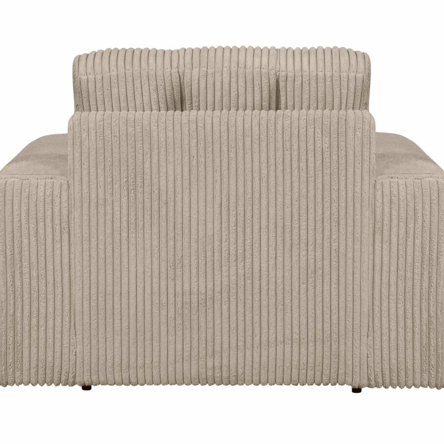 Woood Second date fauteuil grove ribstof travertin