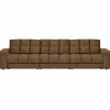 Woood Second date 3-zits bank structure velvet brass