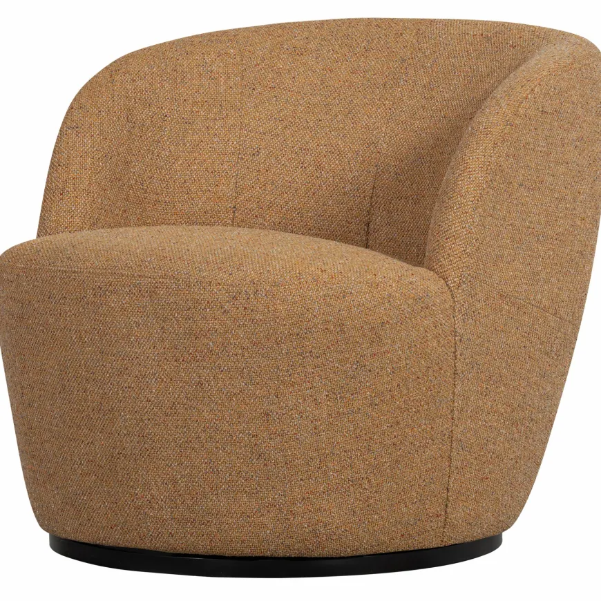 Woood Serra draaifauteuil melange stof curry