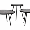 Woood Set van 3 - Lize Bijzettafels Hout/metaal