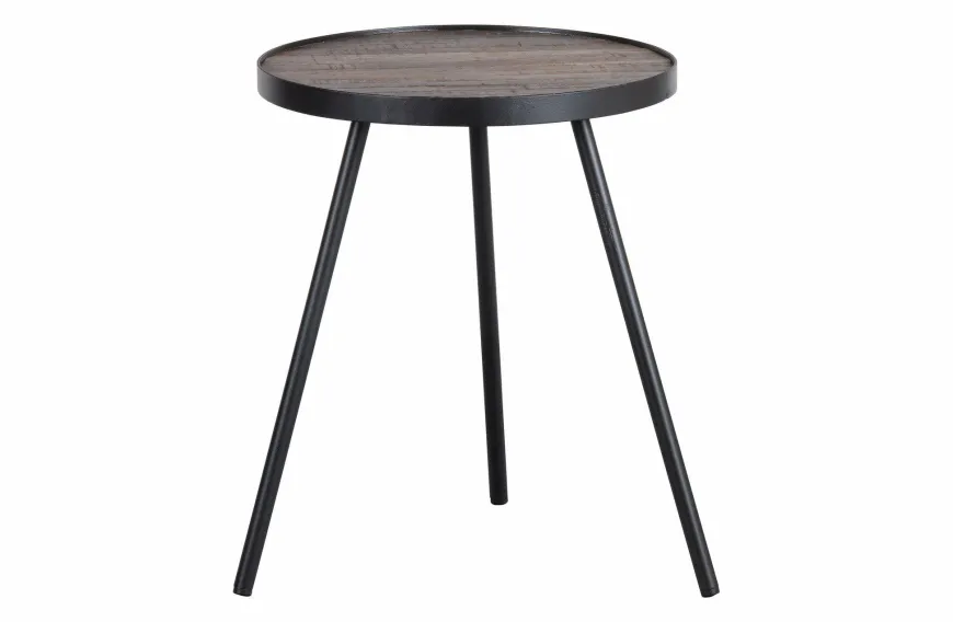 Woood Set van 3 - Lize Bijzettafels Hout/metaal