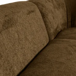 Woood Sloping hoekbank rechts structure velvet brass