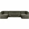 Woood Sloping u-vorm bank structure velvet frost