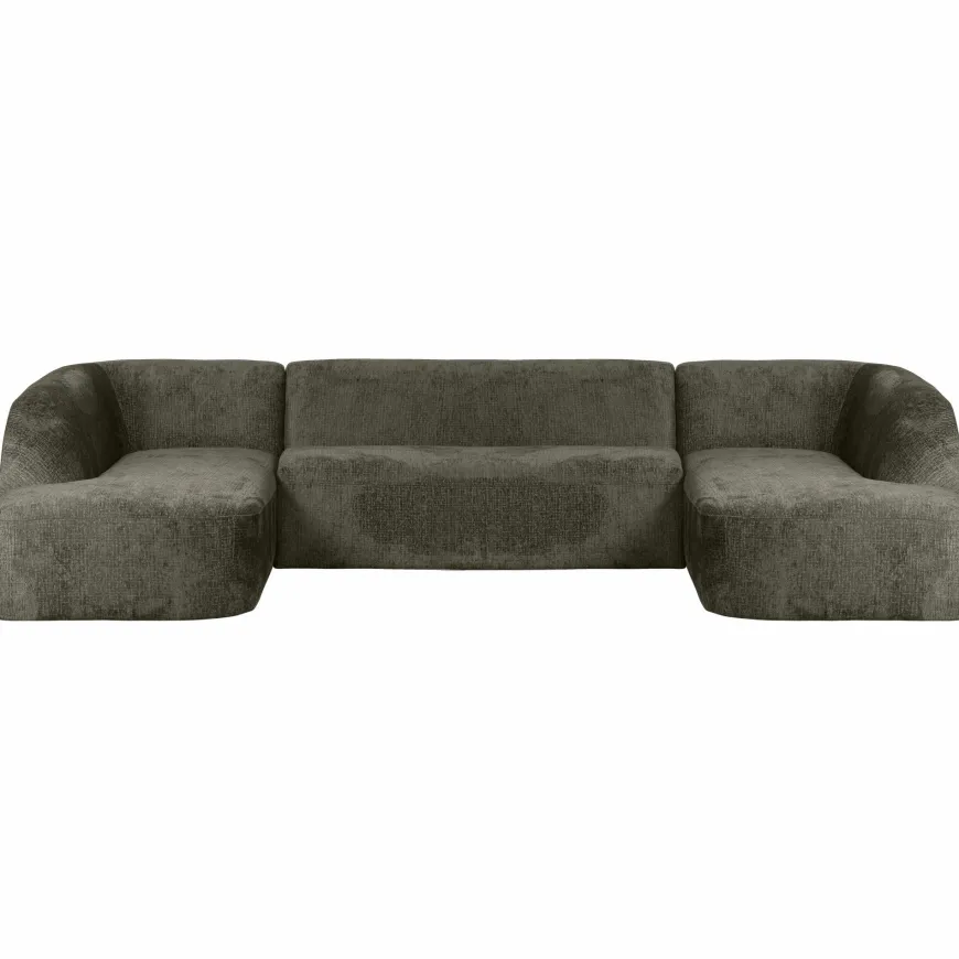 Woood Sloping u-vorm bank structure velvet frost