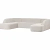 Woood Sloping u-vorm bank pearl melange