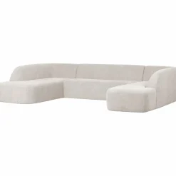 Woood Sloping u-vorm bank pearl melange
