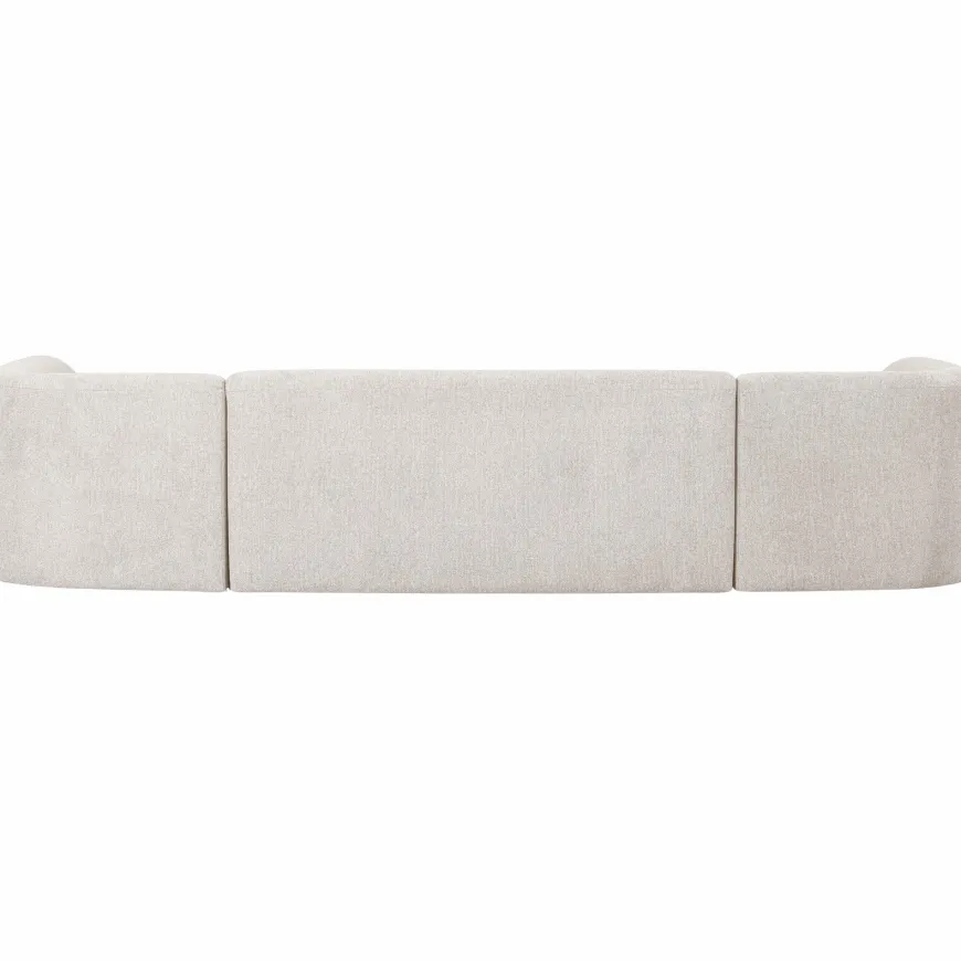 Woood Sloping u-vorm bank pearl melange