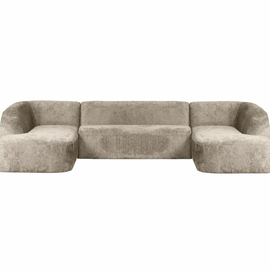 Woood Sloping u-vorm bank structure velvet wheatfield