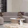 Woood Sloping u-vorm bank grijs melange