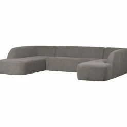 Woood Sloping u-vorm bank grijs melange
