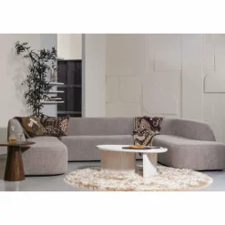 Woood Sloping u-vorm bank grijs melange