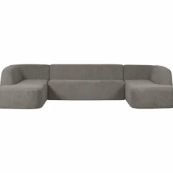 Woood Sloping u-vorm bank grijs melange