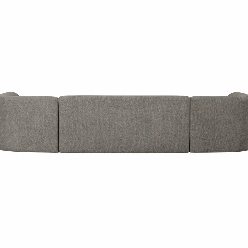 Woood Sloping u-vorm bank grijs melange