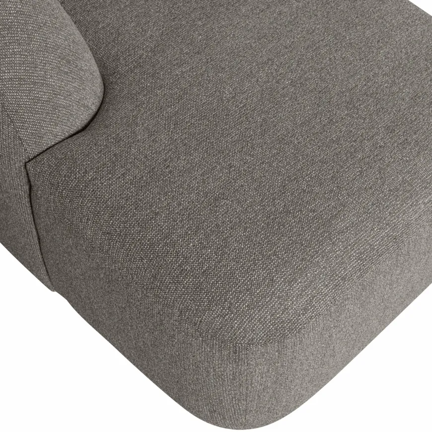 Woood Sloping u-vorm bank grijs melange