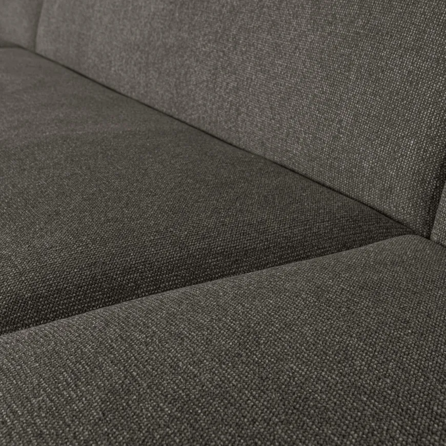 Woood Sloping u-vorm bank grijs/zwart melange