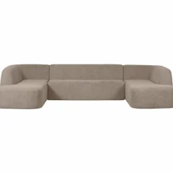 Woood Sloping u-vorm bank naturel melange