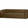 Woood Sloping 3-zits bank structure velvet brass