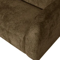 Woood Sloping 3-zits bank structure velvet brass
