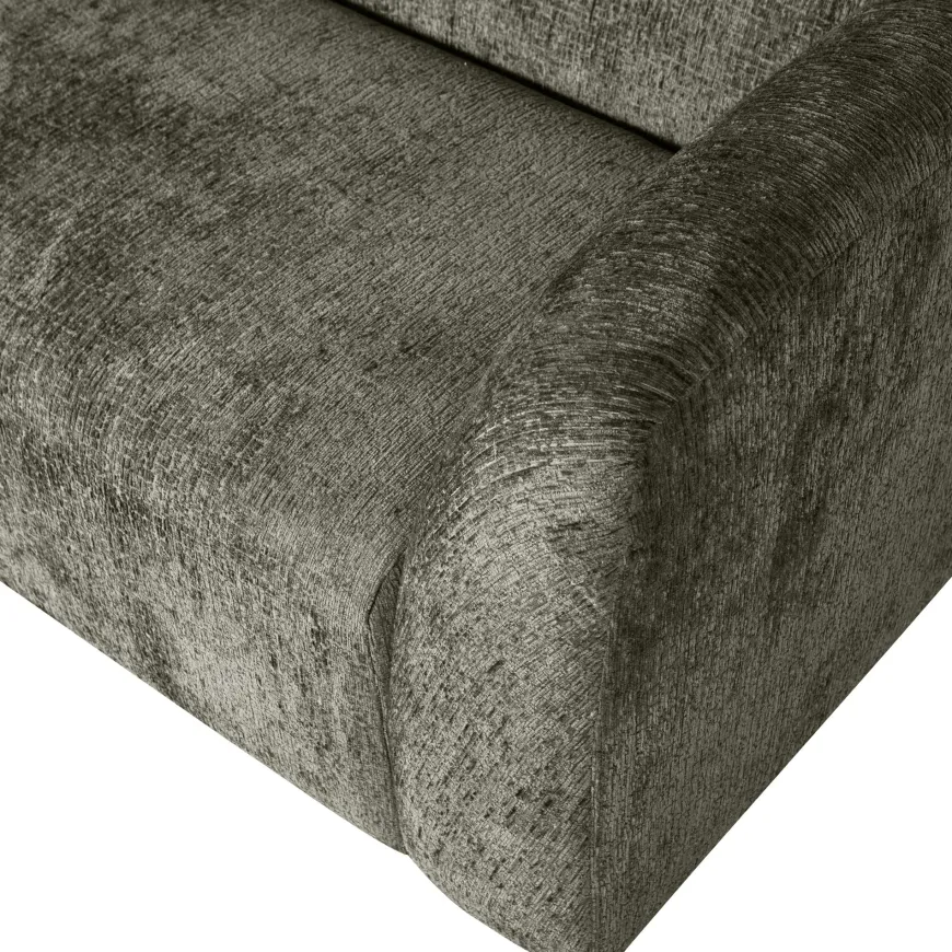 Woood Sloping 3-zits bank structure velvet frost