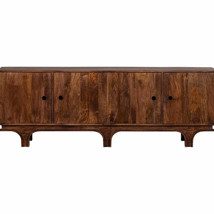 Woood Staes dressoir 4-deurs mango hout walnoot
