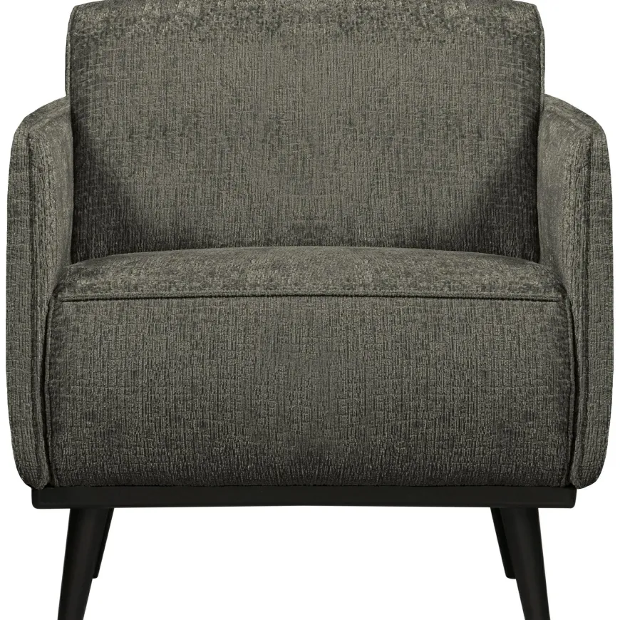 Woood Statement fauteuil met arm structure velvet frost