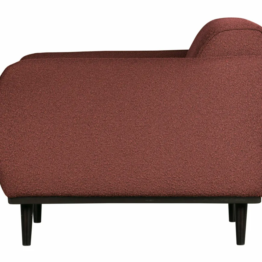 Woood Statement fauteuil met arm bouclé chestnut