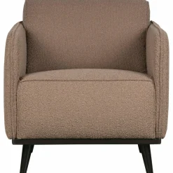 Woood Statement fauteuil met arm bouclé nougat