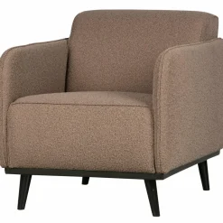 Woood Statement fauteuil met arm bouclé nougat