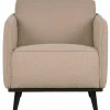 Woood Statement fauteuil met arm bouclé beige