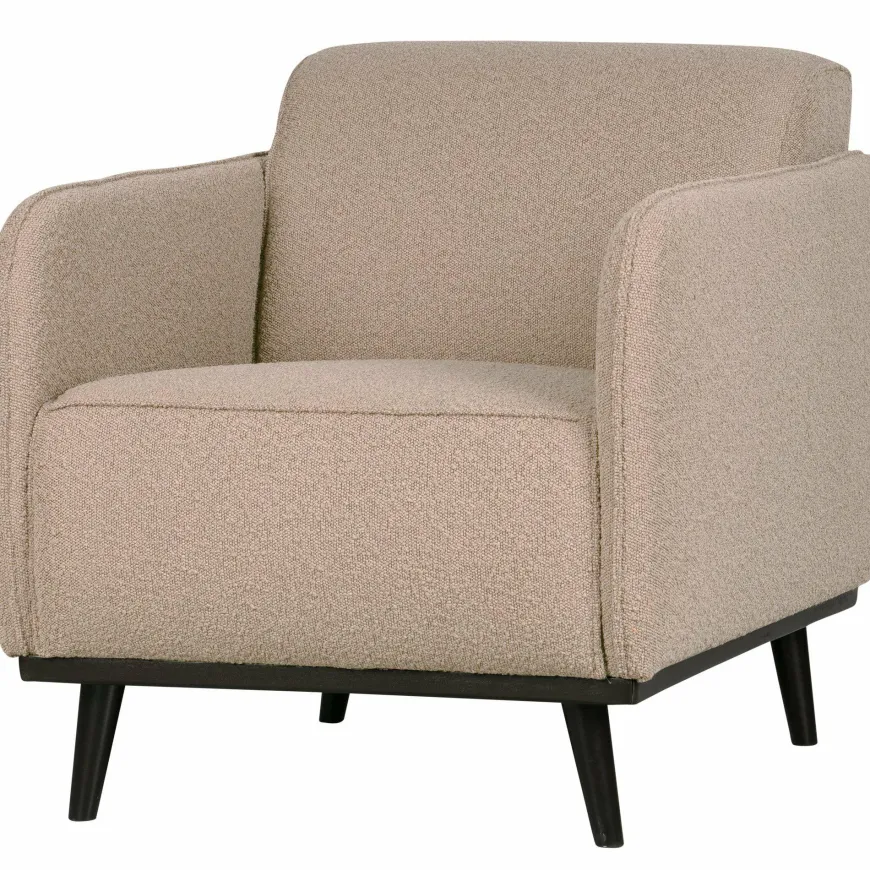 Woood Statement fauteuil met arm bouclé beige