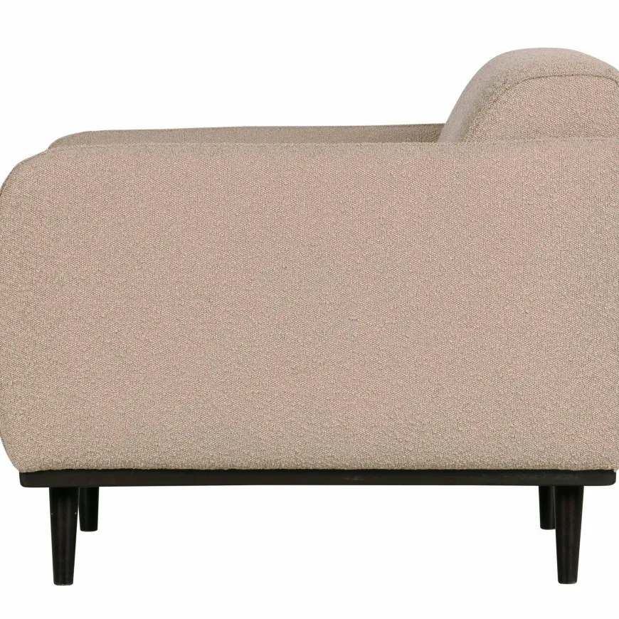 Woood Statement fauteuil met arm bouclé beige