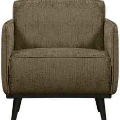Woood Statement fauteuil met arm structure velvet bonsai