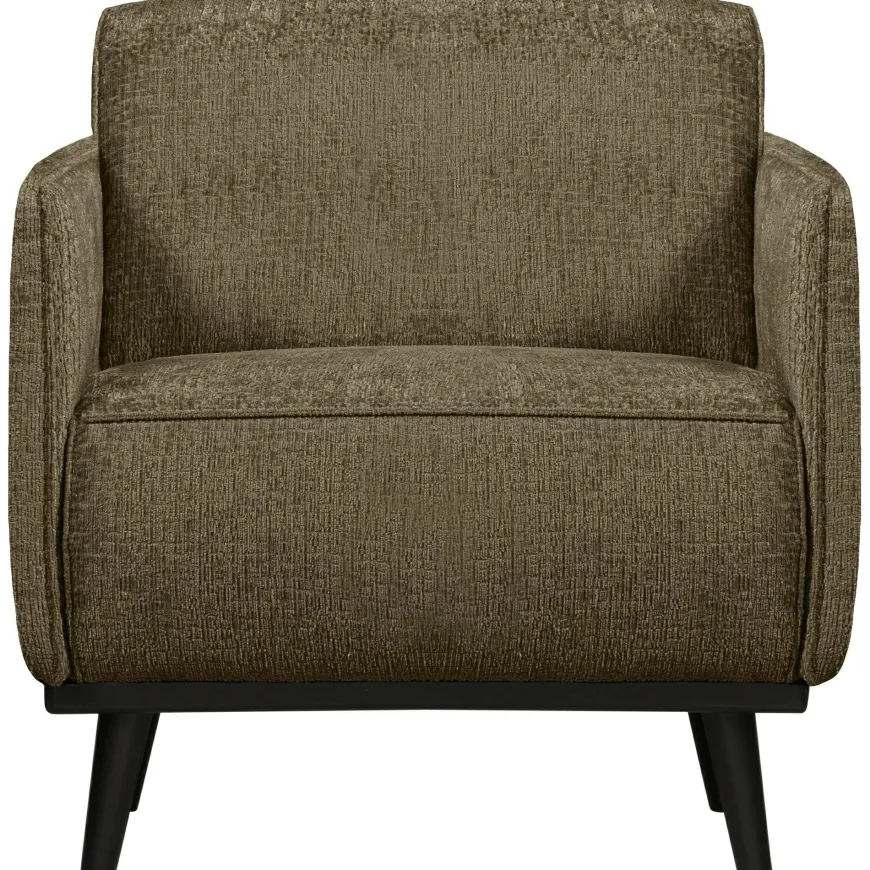 Woood Statement fauteuil met arm structure velvet bonsai
