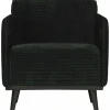Woood Statement fauteuil met arm brede platte rib graphite