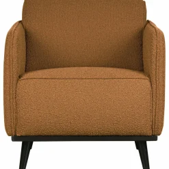 Woood Statement fauteuil met arm bouclé butter