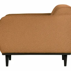 Woood Statement fauteuil met arm bouclé butter