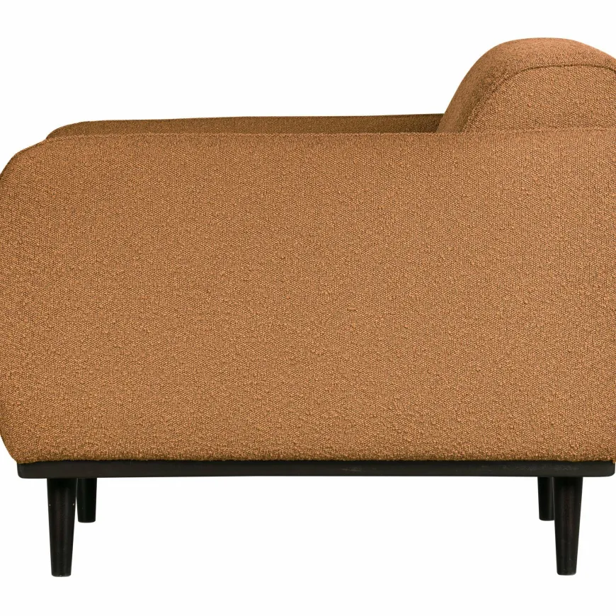 Woood Statement fauteuil met arm bouclé butter